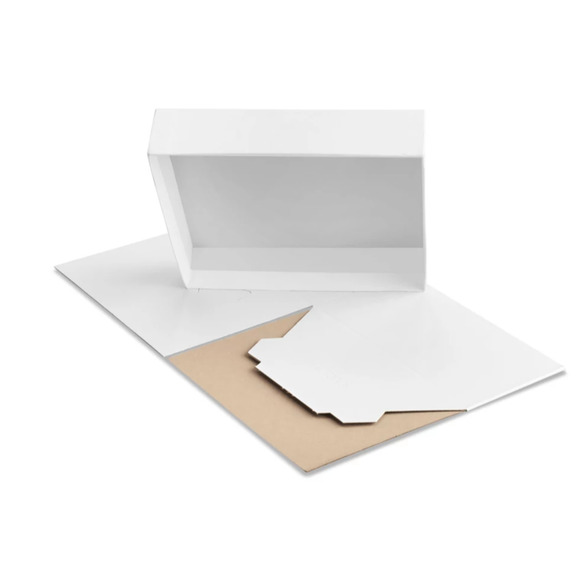 Pack of 10 - Deluxe Gift Boxes, size 6x6x3", color White Gloss, HI-WALL Design - Picture 2 of 7